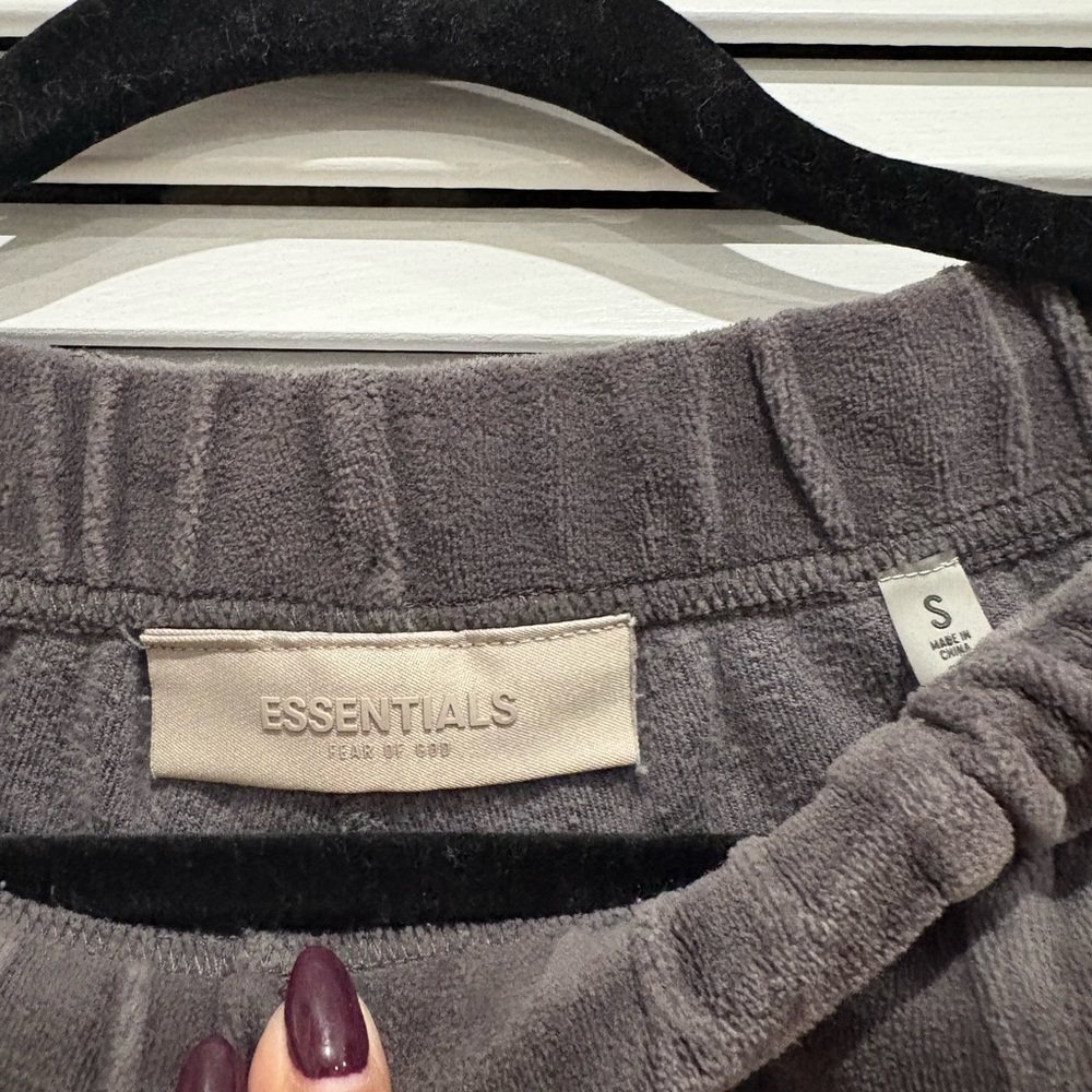 Essentials fear of God Plush Gray Drawstring Sweatpants